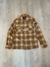 Vintage 60s Pendleton Brown Shadow Plaid Button-up Shirt  picture