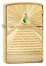 Zippo Eye of Providence High Polish Brass Design Pocket Lighter 49060 picture