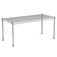 1-Tier Wire Shelf Rack,Single Metal Shelves Rack,1 Tier Metal Shelf,Chrome picture