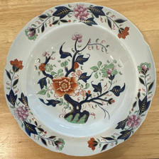 Antique c.1820–1840 English Ironstone 10” Dinner Plate Chinoiserie Floral Imari picture