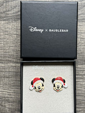 Disney x BaubleBar Mickey Mouse Santa Hat Stud Earrings, Disney Franchise picture