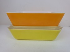 Set Of 2 Vintage Pyrex Refrigerator Covered Dishes Rectangle 1.5 Qt 0503 1 Lid picture