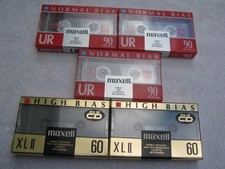 5 SEALED MAXELL BLANK CASSETTE TAPES + BONUS picture