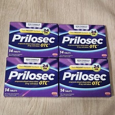 Prilosec OTC Omeprazole 20mg 24HR Frequent Heartburn 14 Tablets 08/28 Lot of 4 picture