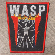 W.A.S.P. Woven Patch Red Border picture