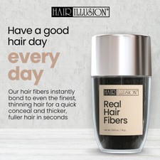 Natural Hair Building Fibers by HAIR ILLUSION | Rebuild Hair on Balding Scalp picture