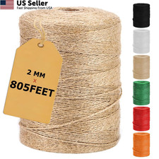 805ft Natural Jute Twine Rope String Craft Gardening Burlap Ribbon USA picture