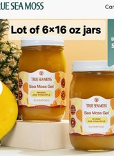 Lot Of 6×16 oz True Sea Moss Gel Superfood Mango-Pineapple Exp 12/2026 picture