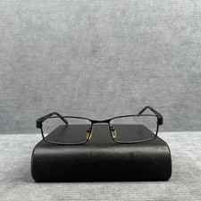 Di Gianni Italian Design DG013 Matte Black Silver Rectangular Y2k Eyeglass Frame picture