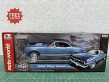 RARE Autoworld Blue 1967 Chevrolet Yenko Camaro YS760 1:18 Scale Model  AMM1247 picture