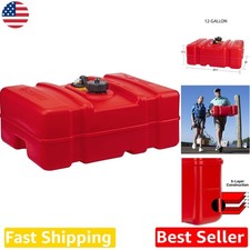 Durable 12 Gallon Red Marine Fuel Tank Low Profile HDPE Boat Gasoline picture
