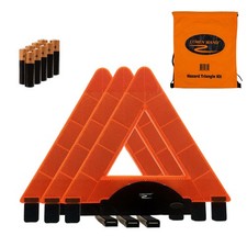 Lumen Wand 3 Pack LED Reflective Warning Triangles Emergency Safety Kit | Met... picture