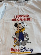 RARE  1994 Euro Disney “I Survived The Opening” T Shirt XL NEW W/TAG picture