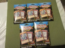 Yu-Gi-Oh 5 Sealed Packs Yugi Sets Each Incl 25 Cards with 5 Rares picture