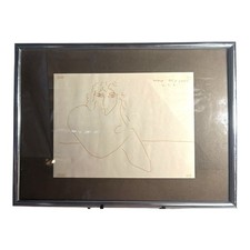 Vintage Framed  and Signed Original Drawing by Peter Max June 75 picture