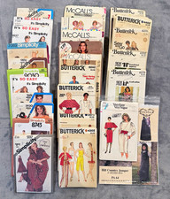 28 Vintage Sewing Patterns Lot Simplicity McCall’s Butterick Vogue 70s 80s Women picture