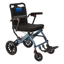 Garvee Lightweight Folding Transport Wheelchair, 220LB Capacity, Handbrake picture