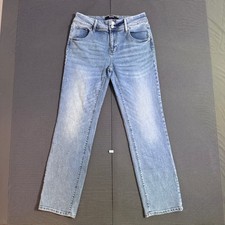 Hudson Los Angeles Women Light Wash Straight Leg Flap Pocket Jeans Size 6 picture