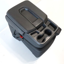 19-24 CHEVROLET SILVERADO EBONY CLOTH CENTER JUMP SEAT WITH STORAGE AND VENTS picture