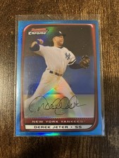 2008 Bowman Chrome Derek Jeter Blue Refactor /150 #181 Yankees picture