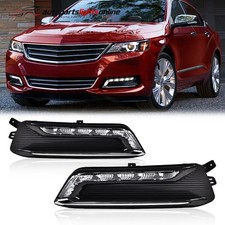 Fit For 14-20 Chevy Impala Clear Lens LED DRL Fog Light +Wiring+Switch Set 2Pcs picture