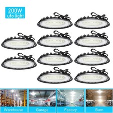 10Pack 200W UFO Led High Bay Light Commercial Industrial Factory Warehouse Light picture