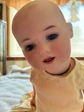 antique bisque head doll picture