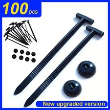 100 PCS Nylon Universal Cable Tie Buckle，Heavy Duty Self-Locking Zip Ties Holder picture