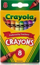 Crayola Classic Crayons 8 Colors Back to School Multicolor Crayons, 8 Count picture