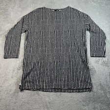 Marimekko x Uniqlo Pallo Tunic Women Medium Black Polka Dot Long Sleeve Cotton picture