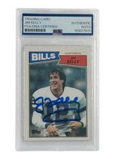 Jim Kelly Autographed 1987 Topps Rookie Card #362 PSA Authenticated picture