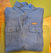 Patagonia Men's Blue Solid Button-Down Button-Up Shirt 2XL Recycled Poly picture