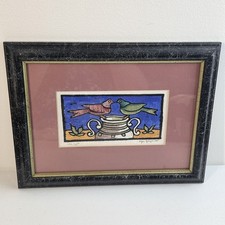 Limited Edition /200 Edgar Yaeger Lithograph 1980 Signed Framed Vintage Art  picture