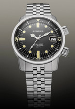 BENRUS Ultra-Deep Automatic Dive Watch 36.5mm Black Dial Swiss Made 200M picture