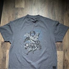 Civil Regime Mens Graphic Logo T-Shirt M Gray Crew Neck Short Sleeve picture
