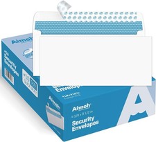 Aimoh 500#10 Security Self Seal Envelopes, Windowless, Premium Security Tint Pat picture