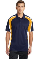 Sport-Tek ST654 Men's Tricolor Micropique Sport Wick Short Sleeve Polo Shirt picture