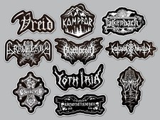 Black Metal Sticker Pack (QTY 10) SET 9 vreid kanonenfieber stormkeep darkthrone picture