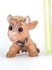 Vintage Dam Troll Dam Cow 1960's Toy Animal Doll Thomas DAM 1964 Soft Vinyl picture