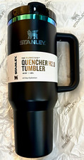 Stanley Quencher H2.0 FlowState 40 oz Black Chroma Tumbler Handle Lid Straw  picture