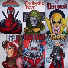 Original Custom Blank Sketch Cover Comic Artwork DC Marvel Image Commissions picture