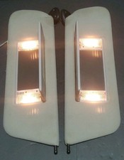 1997-2001 Jeep Cherokee XJ Sun Visor Sunvisor Set 2 Wires W/Clips OEM Light Gray picture