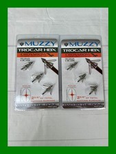 2 Pack Muzzy Trocar HBX Expandable Crossbow Broadheads 4 Steel Blades 100 Grain picture