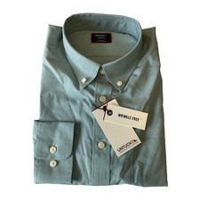 Untuck It Long Sleeve Cadetto Shirt Men Size M Green Wrinkle Free Stretch Button picture