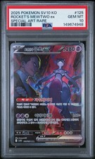 Pokemon 2025 Korean Glory Of Team Rocket Team Rocket’s Mewtwo EX #125 PSA 10 picture