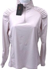 $200 KJUS Women's Nora Cooling Half Zip Shirt - Blush Pink - 38 Medium -New Tags picture