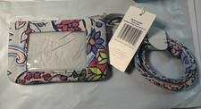 Vera Bradley  MEDALLION PAISLEY Zip ID Case & Lanyard SET Card Holder NWT picture