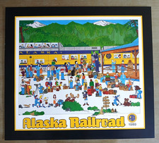 Alaska Railroad Corporation 1989 Print Signed by Deanna Brandon - 21x24 picture