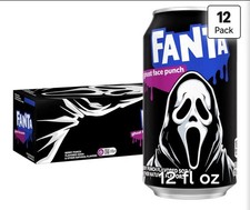 12 PACK NEW Fanta Ghost Face Punch Soda, 12 oz Cans Free, Fast Shipping picture