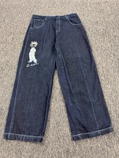Vtg Brooklyn Express Jeans Men 36x32 Baggy Loose Fit Embroidered Flap Pocket Y2K picture